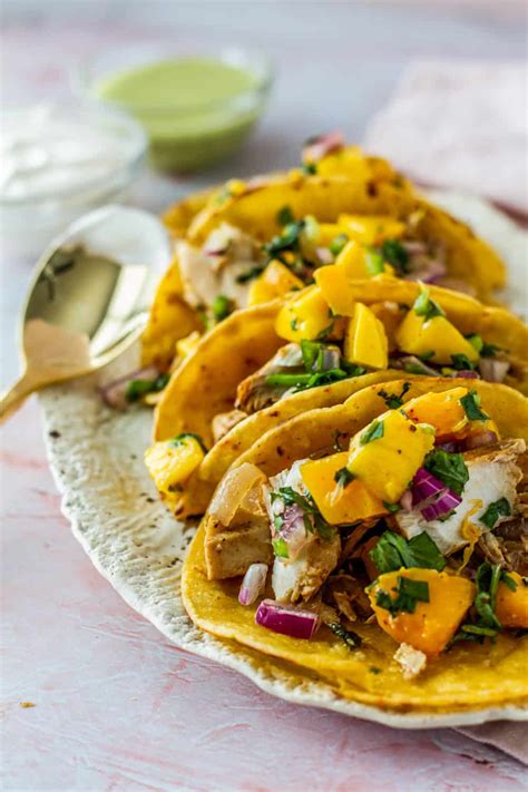 Spicy Citrus Fish Tacos With Mango Salsa Meiko And The Dish