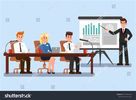 Business Conference Vector Illustration Board Directors เวกเตอร์สต็อก