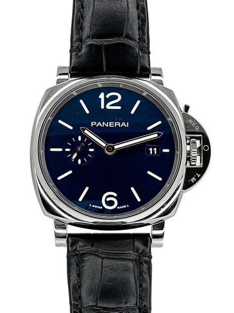 Panerai Luminor Due Pam01274 Blue Dial Stainless Steel Leather Strap