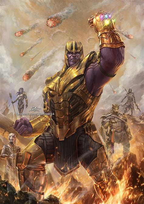 Thanos And The Black Order Fan Art By Theknott Thanos Marvel Marvel