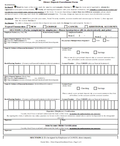Free 8 Sample Social Security Direct Deposit Forms In Pdf Ms Word