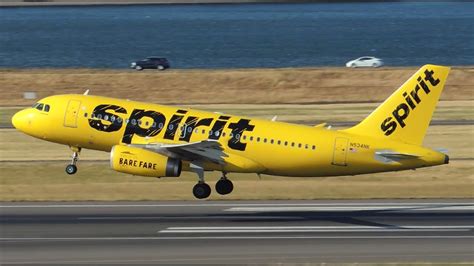 Spirit Airlines Airbus A319 132 N534nk Takeoff From Pdx Youtube