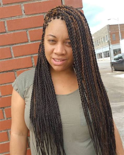 Long Highlighted Senegalese Twists Long Twist Braids Long Senegalese
