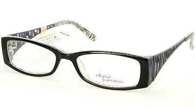 New W Tag Daisy Fuentes Nadia Black Eyeglasses Glasses Frame