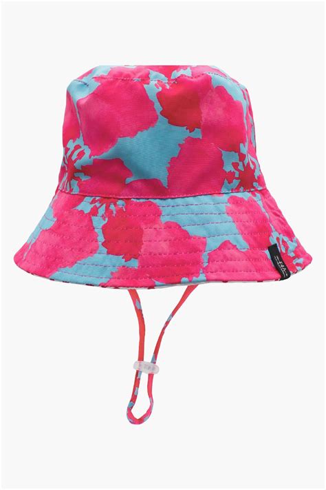 Feather 4 Arrow Suns Out Bucket Kids Hat Hibiscus Mini Ruby