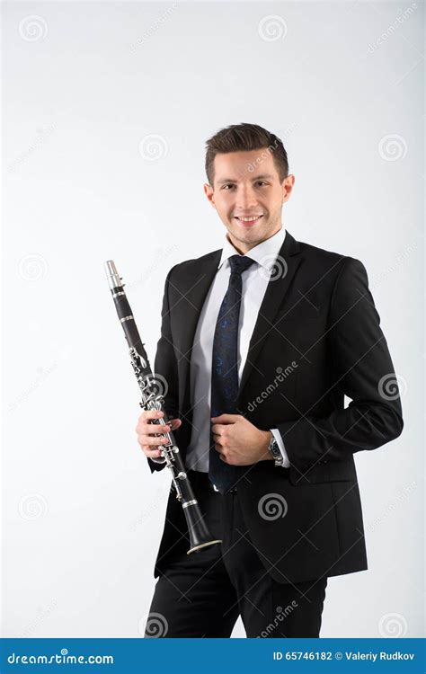 Young Man Playing The Clarinet Stock Photo Image Of Jazz Education