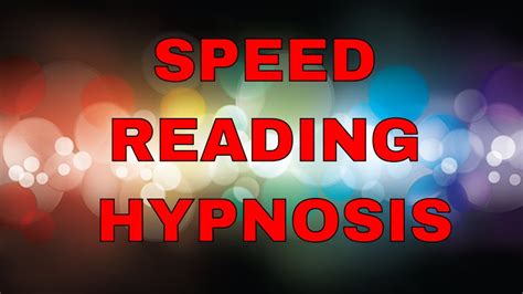 Speed Reading Hypnosis Youtube