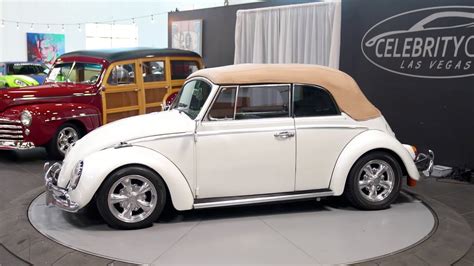 1966 Volkswagen Beetle White Convertible At Celebrity Cars Las Vegas