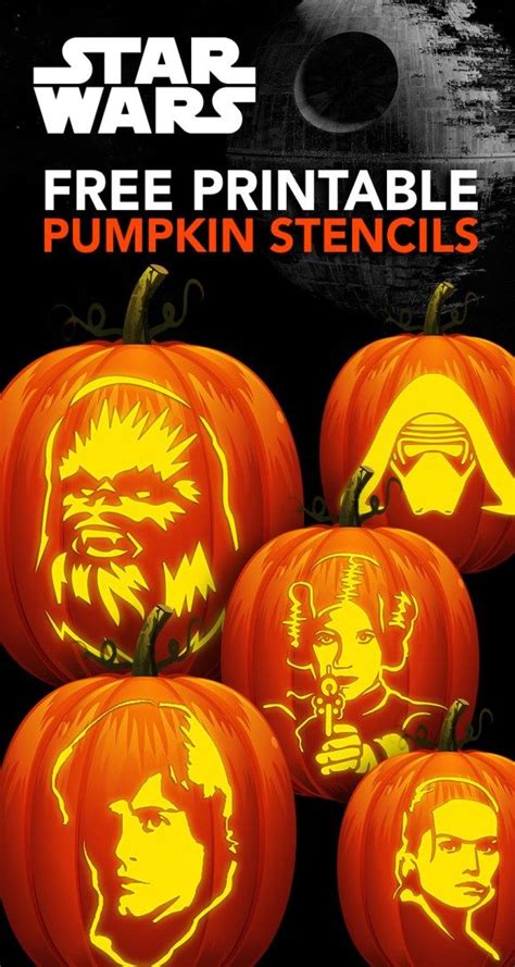 Star Wars Disney Pumpkin Stencils Halloween Pumpkin Carving Stencils