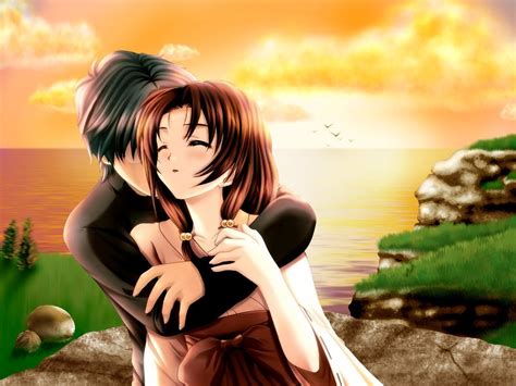 Sweet wallpaper anime couple cho vợ chồng hoặc người yêu của bạn