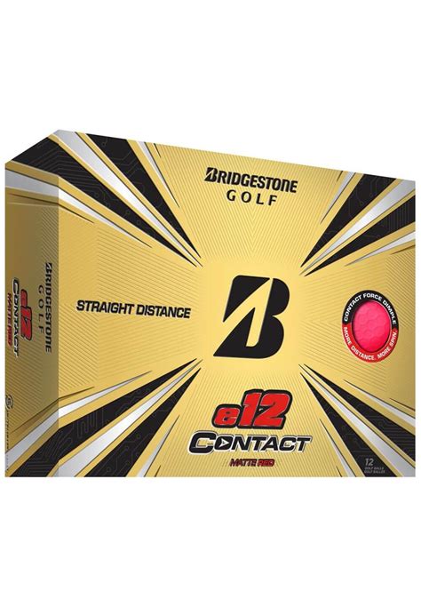 Bridgestone E12 Contact Golf Balls Matte Red Golf Swing Systems