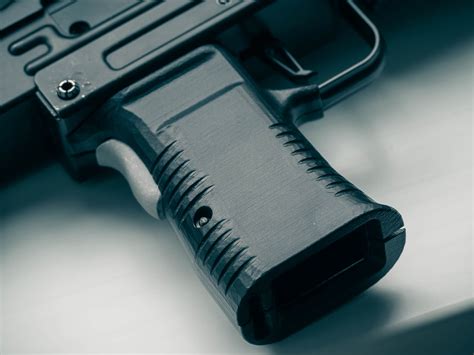 Stl File Kwc Mini Uzi Enhanced Pistol Grip・3d Printable Model To