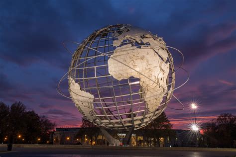 Unisphere At Night Flushing Meadows Park Queens