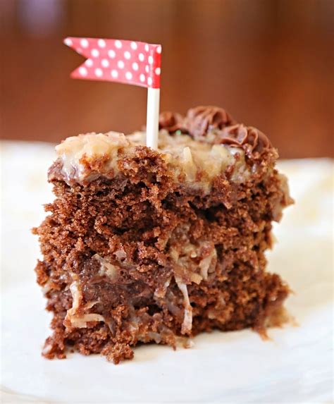 In a mixing bowl stir together flour, sugar, cocoa powder, baking soda, baking powder, and salt, until well combined. A Feathered Nest: Cooking 101 - German Chocolate Cake from ...