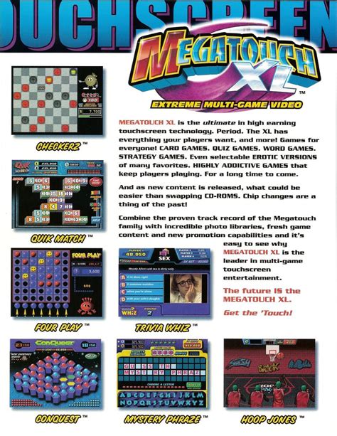 Megatouch Xl Merit Industries Video Game Usa The Arcade Flyer