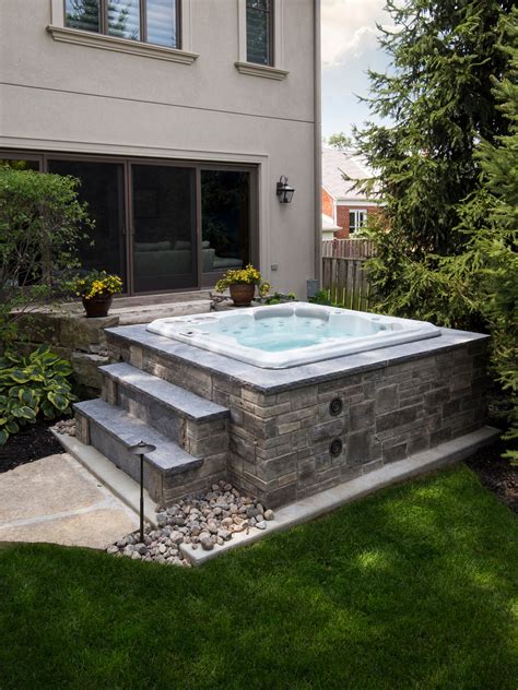 Above Ground Luxury Hot Tub Install Hot Tub Patio Hot Tub Backyard