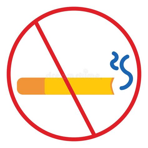 Public Sign No Smoking Icon Stock Vector Illustration Of Prohibit Design
