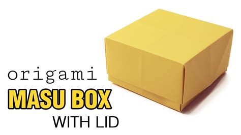 Easy Origami Masu Box And Lid Tutorial Diy Paper Kawaii Youtube
