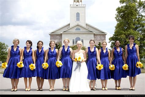 Blue And Yellow Wedding Bridesmaids Remnant Fellowship Church Cutest
