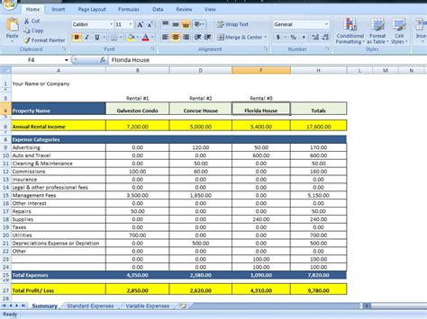 Expense Tracking Spreadsheet Template —