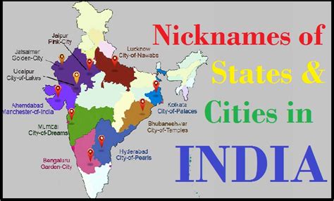 Nicknames Of Indian States And Cities General Awareness Ga For Bank