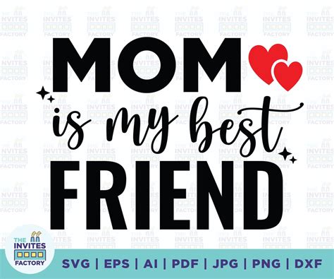 Mom Is My Best Friend Svg Mama And Me Svg My Best Friend Etsy