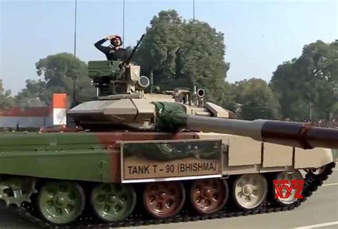 New Delhi T90 Bheeshma Main Battle Tanks At 71st Republic Day Parade