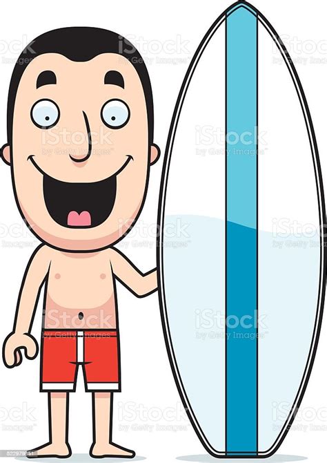 Man Surfboard Stock Illustration Download Image Now Adult Adults