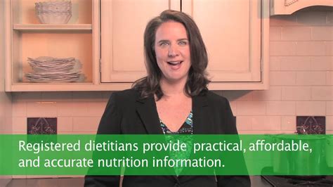 Registered Dietitians The Food And Nutrition Experts Youtube