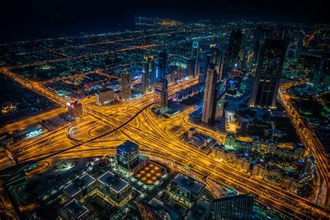 Dubai Building Lights Skycrappers 4k Hd World 4k