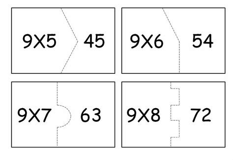 Quebra Cabeça Da Multiplicação Para Imprimir Tabuada Do 9 Tabuada