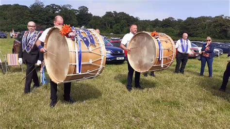 Bendooragh Lambeg Drumners In The Field At Bushmills 12th July 2022