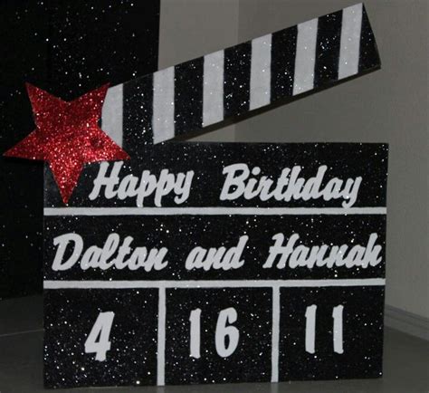 4 Tall X 5 Wide Clapboard I Made From Cardboard Movie Themed Party