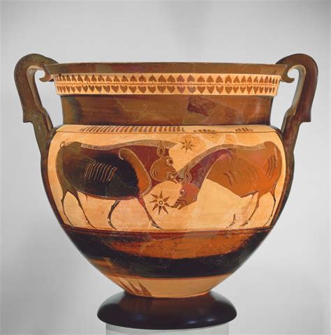 Terracotta Volute Krater Vase For Mixing Wine And Water Attributed To Sophilos Period Archaic