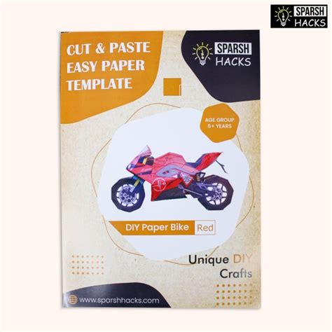 Paper Motorcycle Template Diy Paper Craft Kit Sparsh Hacks