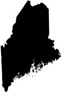 Maine Map Silhouette Free Vector Silhouettes