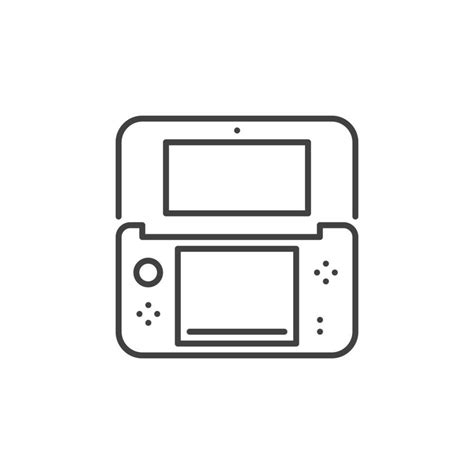 Handheld Game Console Outline Vector Icon 13093292 Vector Art At Vecteezy