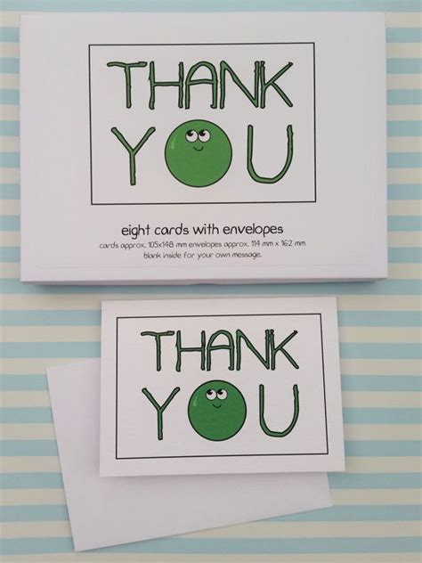 What to say in a thank you card. Cute CushoPeas Thank You Cards 8 Card Pack Say #thankyou by cushobi #greetingcards #funny | Cute ...