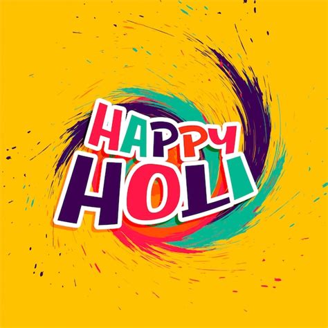 Free Vector Abstract Happy Holi Wishes Card In Colorful Style