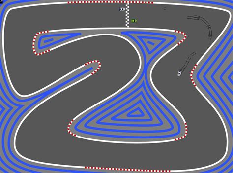 C 2d Racetrack Collision Bounce Using Angle Of Reflection Bounce