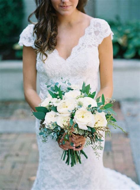 Ivory And Greenery Bridal Bouquet Nashville Wedding Flowers