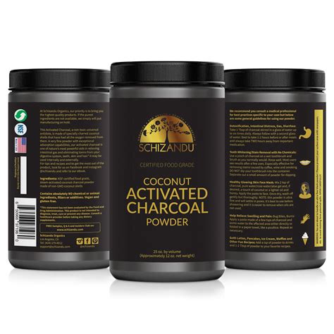 Certified Food Grade Organic Coconut Activated Charcoal Powder 25 Oz