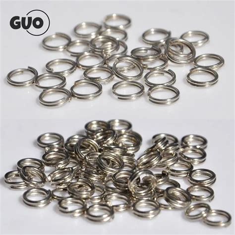 50pcs Stainless Steel Split Ring Assorted Fishing Tackle Fishing Rings