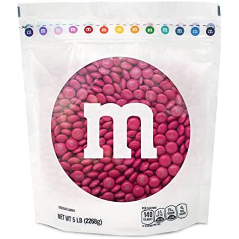 Mandms Milk Chocolate Dark Pink Candy 5lbs Of Bulk Candy In Resealable