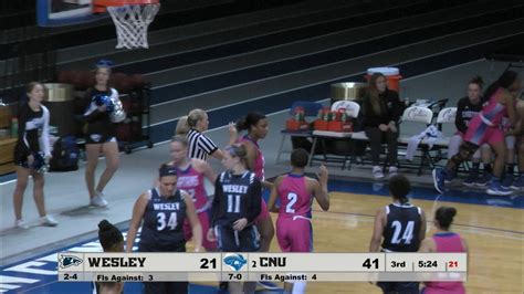 2 Christopher Newport Womens Basketball Defeats Wesley 74 40 Youtube