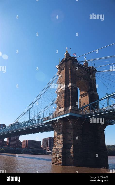 John A Roebling Suspension Bridge Cincinnati Ohio And Covington
