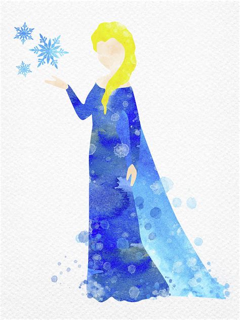 Elsa Watercolor Digital Art By Mihaela Pater