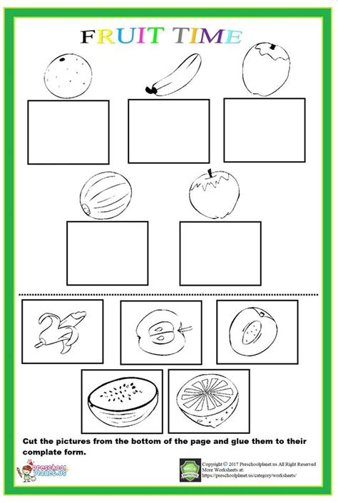 Fruit Worksheets For Preschool