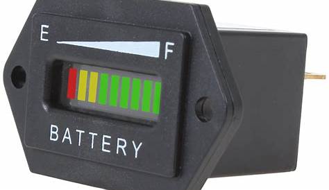 Battery Status Charge Indicator Monitor Meter Gauge Rectangle Three