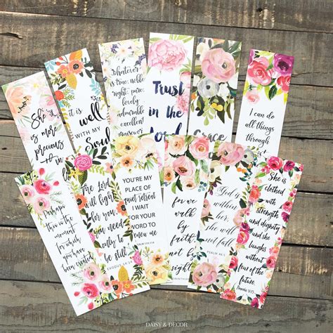 Bible Verses Bookmarks Set Of 6 Daisy And Decor